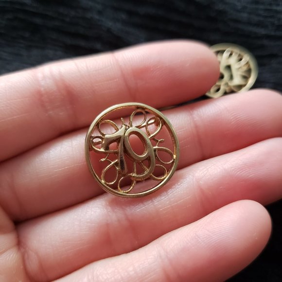 Vintage Gold Tone Number 79,80, and 81 Pins - Picture 8 of 9